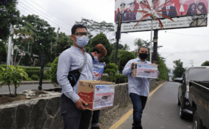 PWI Lubuklinggau Turun Kejalan Galang Dana untuk Korban Bencana Alam