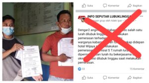 Lurah Sumber Agung : Saya Tegaskan Postingan terkait Pemerasan itu ‘Fitnah Keji ‘ Akan Saya Tuntut Balik