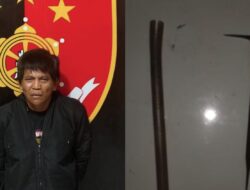 Pria ini Nekat Bawa Sajam ke Desa Air Satan
