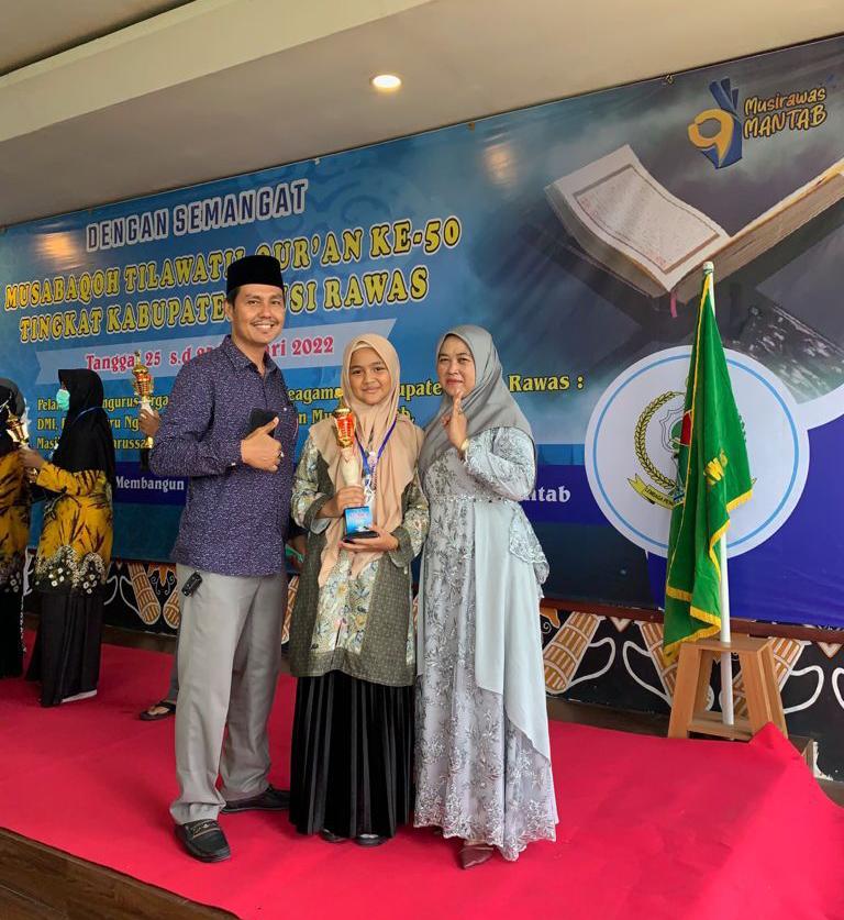 Mayrin Salsabilla Juara Dua Tartil Al-Quran di MTQ Musi Rawas 2022