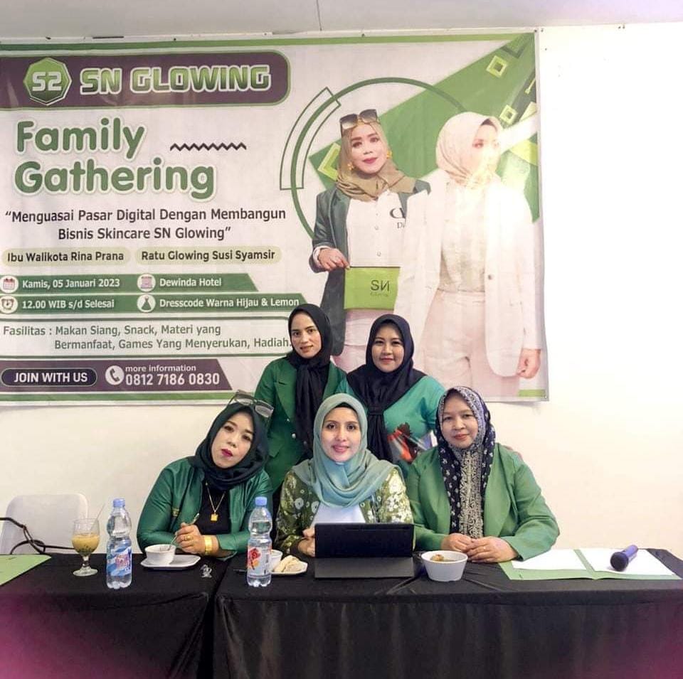 Family Gathering Meriah Produk Sehat Kualitas Hebat, SN Glowing Solusinya