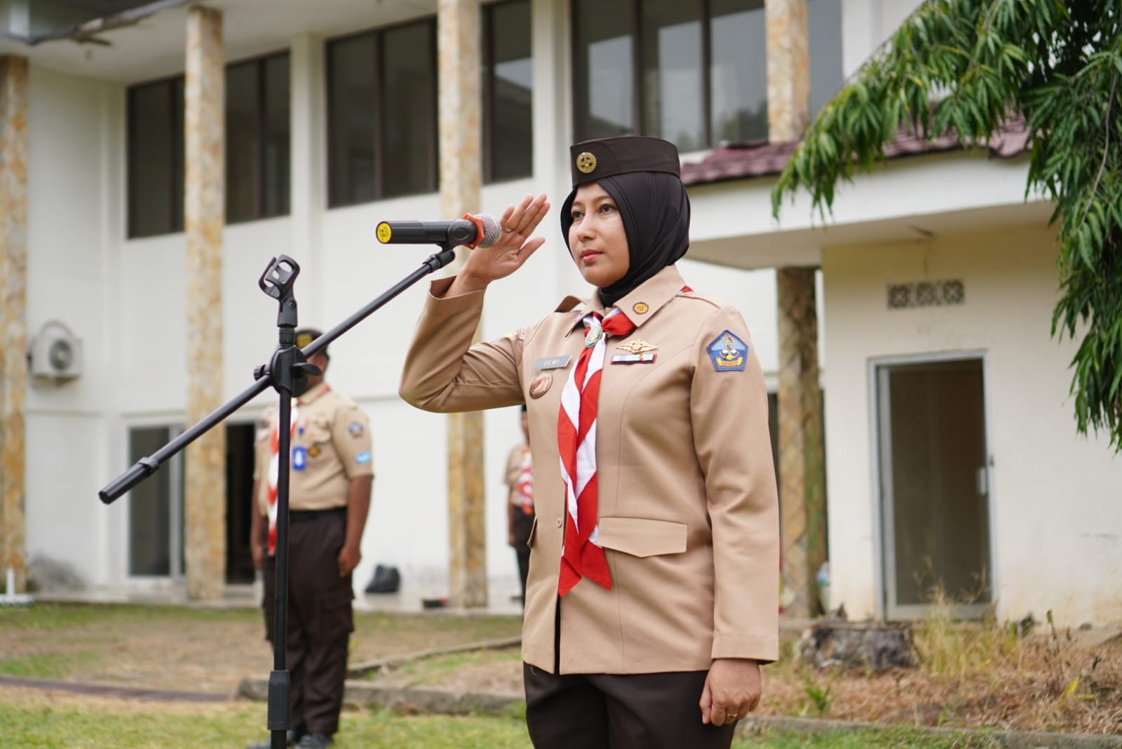 Paspotmar Lanal Palembang Membuka Kegiatan Perjusami Dalam Rangka Diklat Pramuka Saka Bahari Angkatan XXIX
