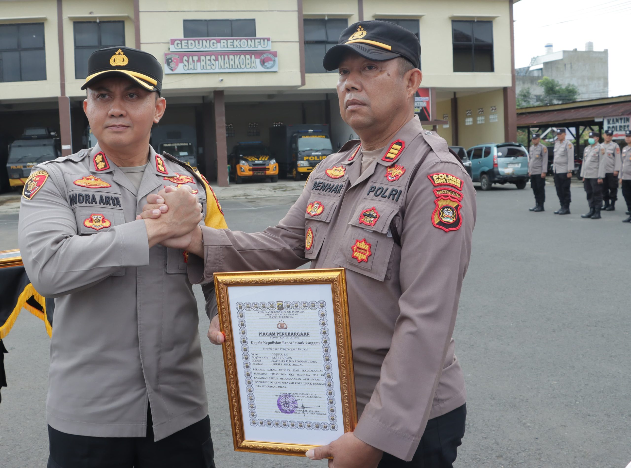 79 Personel Polres Lubuk Linggau Terima Penghargaan Dari Kapolda Sumsel