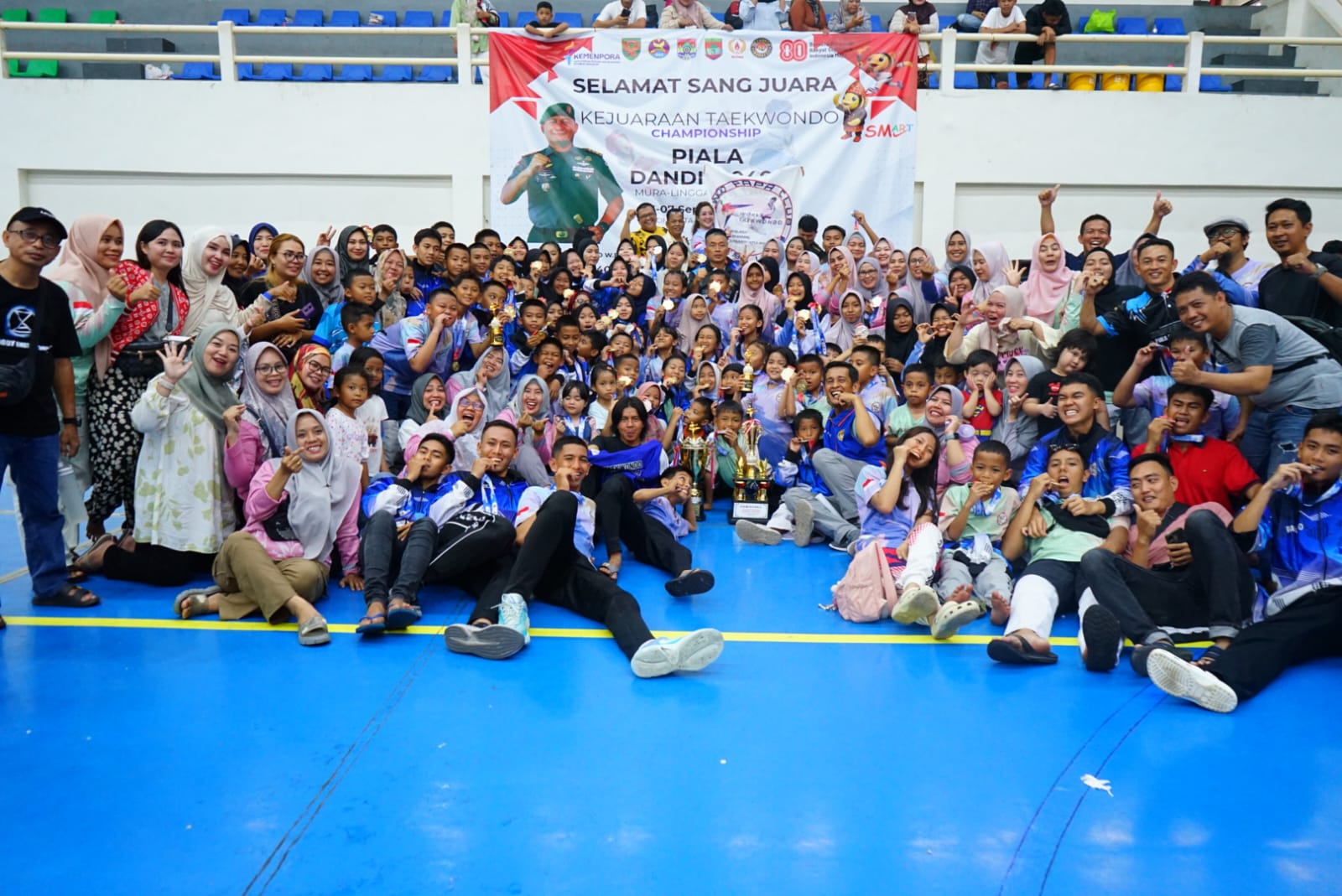 Taekwondo Papa Club Lubuklinggau Raih Juara Umum I di Kejuaraan Piala Dandim 0406 Se-Sumbagsel