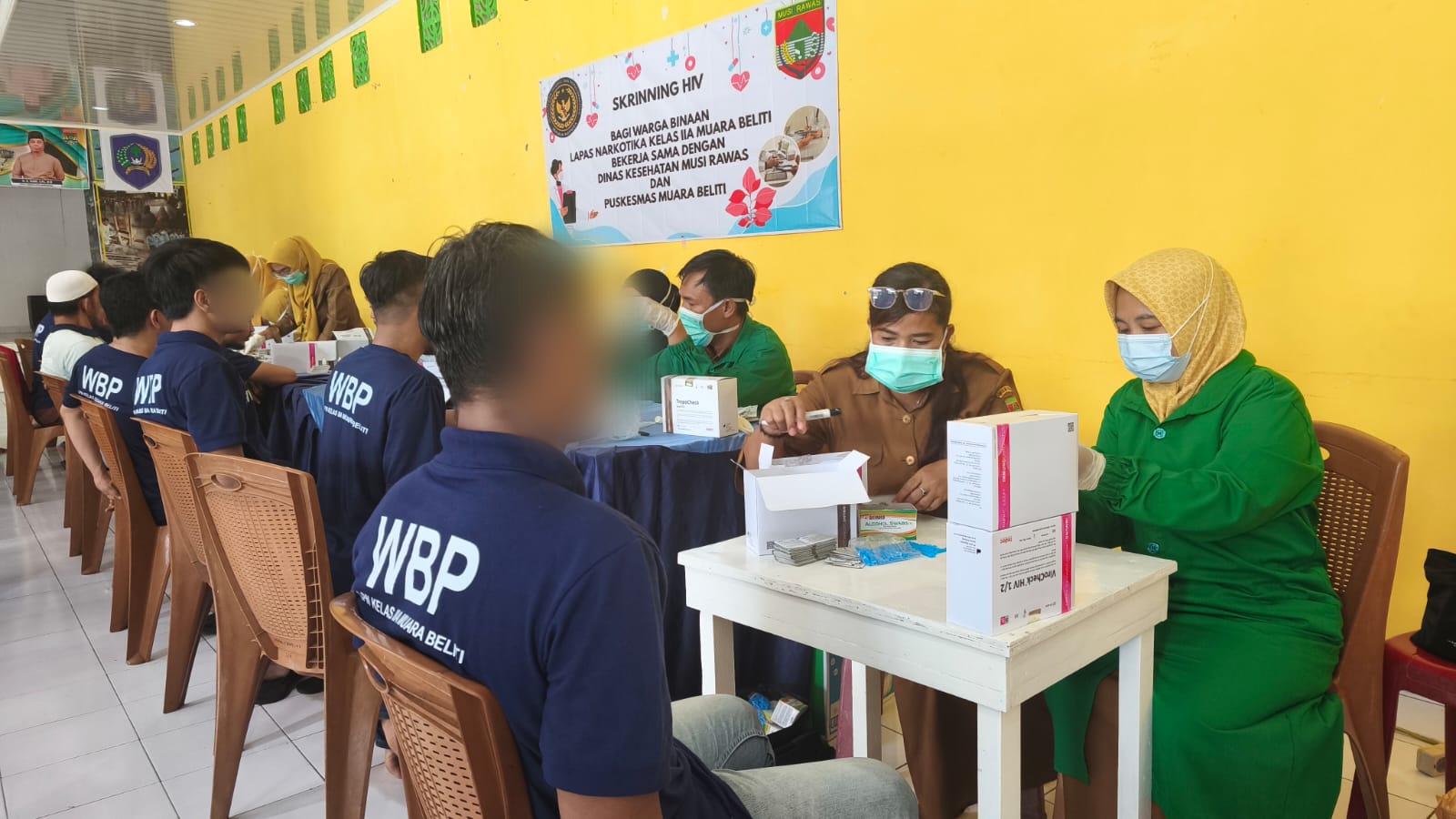 Langkah Tepat Cegah Penyakit Menular, Lapas Narkotika Kelas IIA Muara Beliti Bersinergi bersama Dinkes Musi Rawas Melakukan Skrining HIV