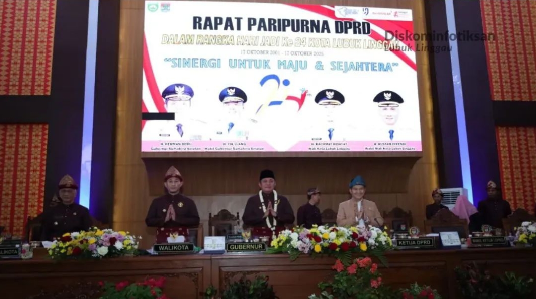 DPRD Kota Lubuk Linggau Tekankan Penguatan Sinergi dan Pengawasan Pembangunan pada Paripurna HUT ke-24