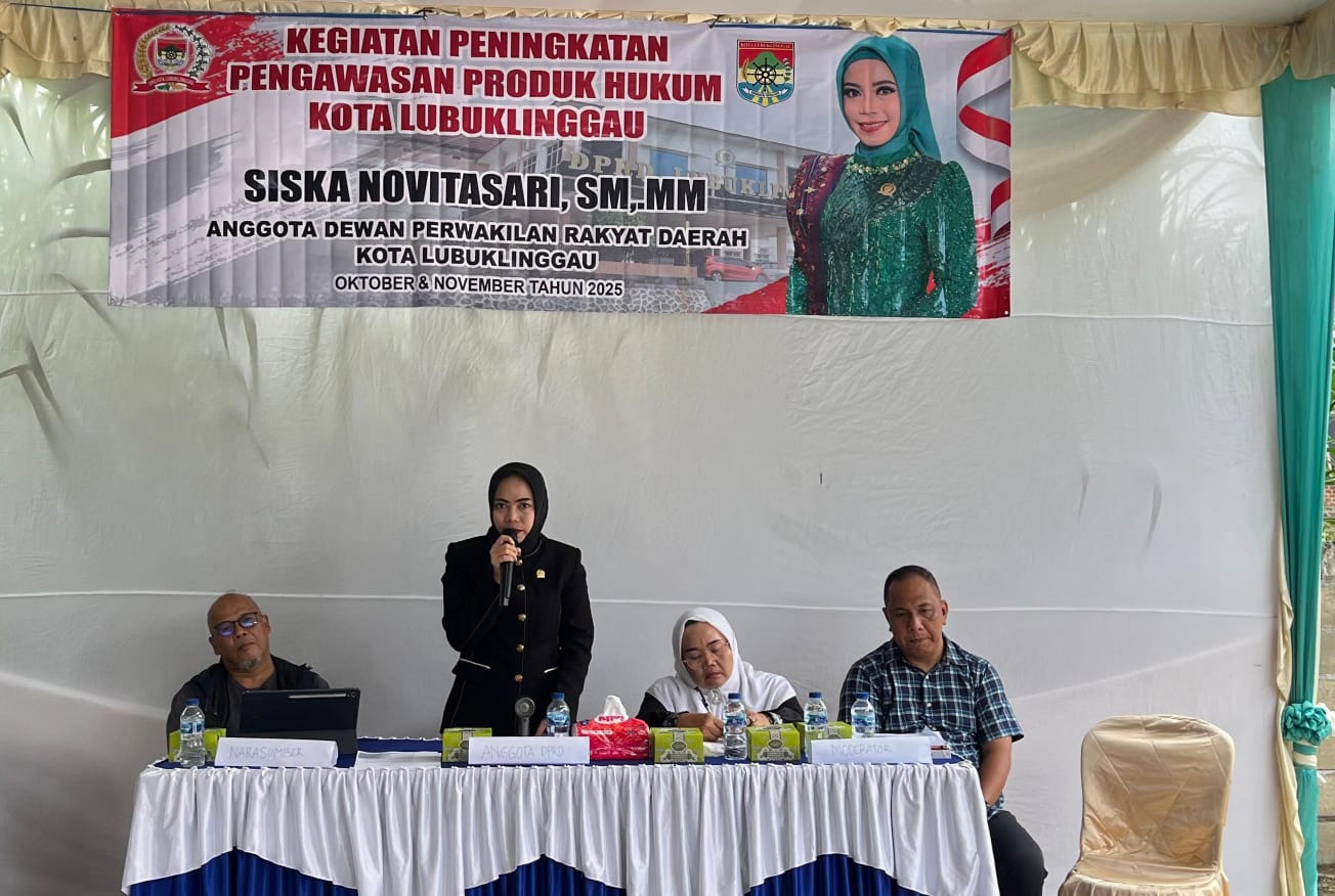 Anggota DPRD Kota Lubuklinggau Siska Novitasari S.M., M.M Sosialisasikan Perda Nomor 14 Tahun 2021 Tentang Lembaga Adat