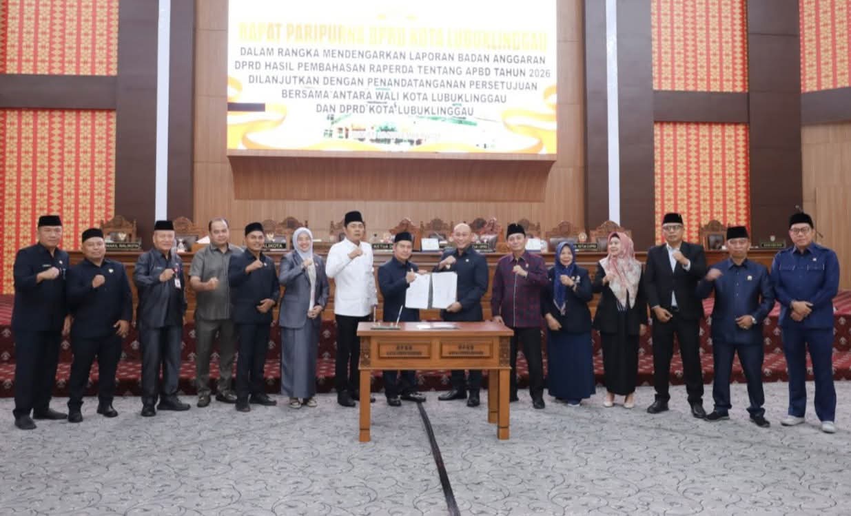 Raperda APBD 2026 Kota Lubuk Linggau Disahkan