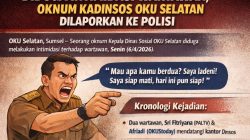 Diduga Intimidasi Wartawan, Oknum Kadinsos OKU Selatan Dilaporkan ke Polisi